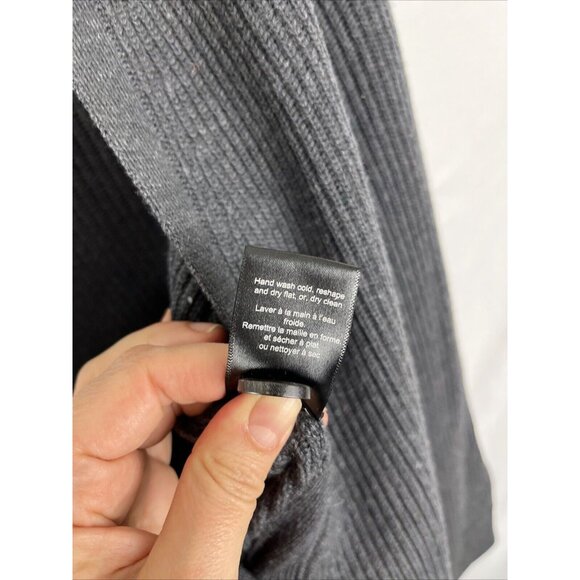 Aritzia Babaton Italian Merino Wool Grey Long Length Sweater Womens Size L - Picture 6 of 12